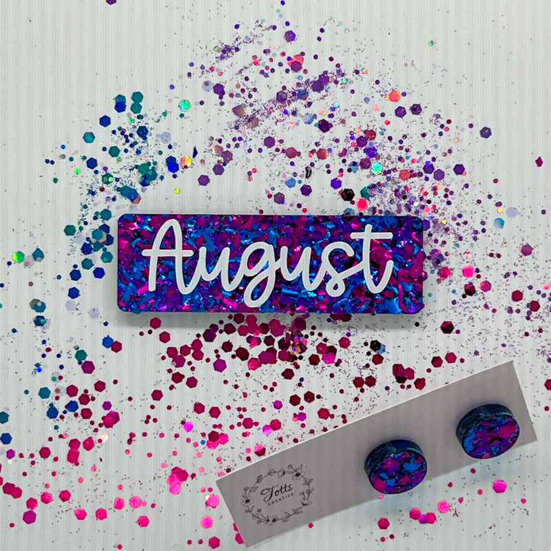 Confetti Rectangle Name Badge