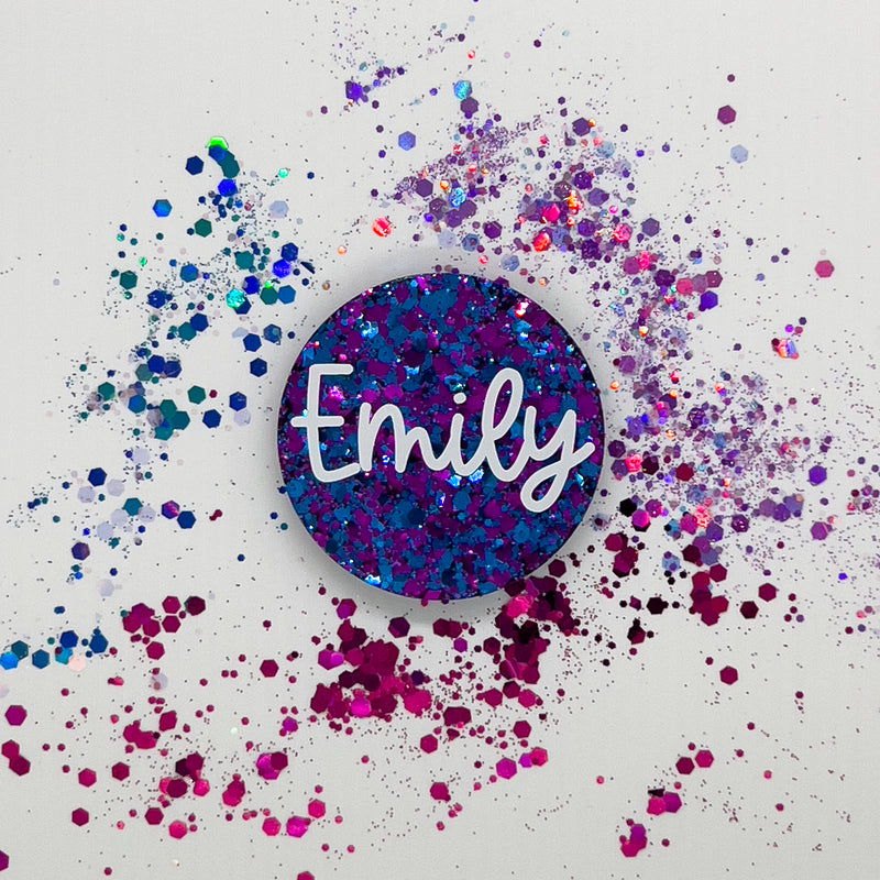 Confetti Name Badge