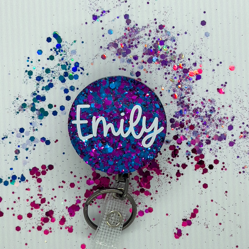 Confetti Name Badge Reel