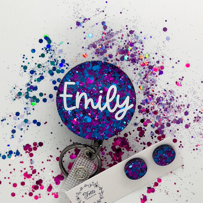 Confetti Name Badge Reel