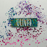 Ocean Bubbles Glitter Name Badge