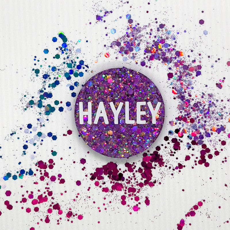 Lavender Sparkle Name Badge