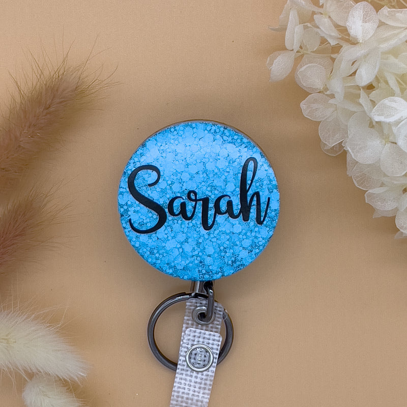 Sky Blue Name Badge Reel