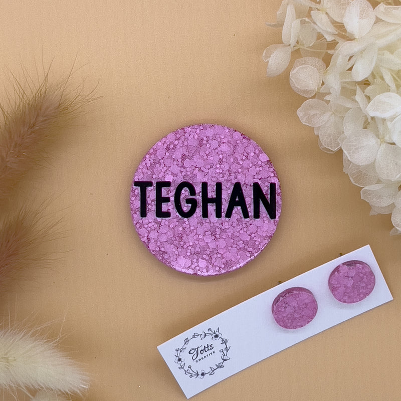 Pink Name Badge