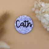 Lavender Flecks Name Badge