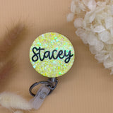 Lemon Yellow Name Badge Reel