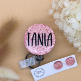 Peach Name Badge Reel