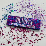 Confetti Rectangle Name Badge